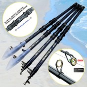 Resim Ağır Hizmet Tipi Fiberglas Spin Olta Kamışı - Hızlı Aksiyonlu Teleskopik Olta Kamışı, Uzatılabilir/Çekilebilir, Orta Aksiyon, Dahili Zemin Çivisi & Hareketli Makara Tutucu, Hafif & Taşınabilir, Tuzlu Su/Tatlı Su için İdeal, Yeni Başlayanlar ve Seyahat için Mükemmel 