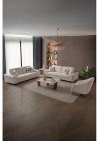 Resim Armada 3+3+1 Koltuk Takımı Krem Krem 