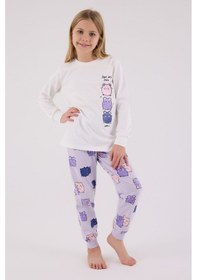 Resim Rolypoly Kız Çocuk Beyaz Pijama Takımı 5274-48703 Beyaz 