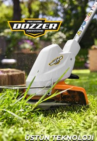 Resim DOZZER Kömürsüz Motor 2Li Bahçıvan Set 4 Akülü Ot Çim Biçme Tırpan & Çift Pala Zincir Dal Budama Makinesi 