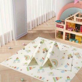 Resim Ekstra Büyük Bebek Emekleme Matı - Kaymaz Yüzey, Katlanabilir & Taşınabilir Oyun Matı, Çift Taraflı Baskılı, Kolay Temizlenebilir XPE Köpük Zemin Matı Bebekler, Yeni Yürüyen Çocuklar, Ev, Seyahat, Kreş İçin - İç/Dış Mekan Kullanımı, Eğlenceli Tasarım, Dayanıklı Oyun Yüzeyi, Katlanabilir Oyun Matı, Oyun Matı, Bebek ve Yeni Yürüyen Çocuklar İçin Oyun Parkı, Bebekler İçin Oyun Matı, Karın Üstü Zaman Matı, Karın Üstü Zaman Oyuncağı, Bebekler İçin Mat 