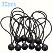 Resim 30/50 adet Siyah Toplu Bungee Kordon 15cm Dayanıklı Naylon Bungee Kordonlar Bağlama Çadırları için Yük Tutma Tel Hortumları Patio Şemsiyeleri Awning için RV için Uygun Anneler Günü, Noel, İşçi Bayramı, arkadaşlar ve aile için en iyi hediye 