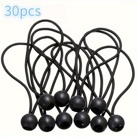 Resim 30/50 adet Siyah Toplu Bungee Kordon 15cm Dayanıklı Naylon Bungee Kordonlar Bağlama Çadırları için Yük Tutma Tel Hortumları Patio Şemsiyeleri Awning için RV için Uygun Anneler Günü, Noel, İşçi Bayramı, arkadaşlar ve aile için en iyi hediye 