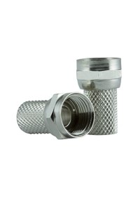 Resim RG6 F Konnektör Standart Uydu Anten Kablosu Ucu 10 Adet 