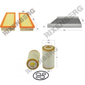 Resim Mercedes Clk 240 (209.361) 174 Hp 02-05 Rixenberg Filtre Bakım Seti 