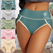 Resim 5 Adet Şık Yüksek Bel Yırtmaçlı Kelepçe, Kelebek Desenli Rahat İç Çamaşırı, Kadın İç Giyim 