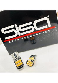 Resim T10 Led 26 Ledli W5w Metal Ultra Power Turuncu Park Plaka Tavan Ampulü 1 Takım 