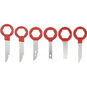 Resim Koodmax Araba Radyo Oto Teyb Cd Çalar Sökme Çıkartma Aparatı Plastik Kaplama Sap Metal Gövde 6 Adet 