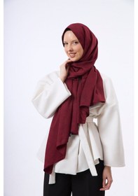 Resim Mirsoy Scarf Mir Modern Desen Şal Bordo 