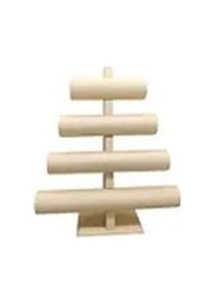 Resim Yerli Üretim Lüx İmera Deri Kumaş Krem Renk Boy 38 Cm En 33 Cm Tekli T Model Bilezik Sergileme Çok Renkli 