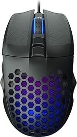 Resim Lecoo MS107 Kablolu RGB LED Aydınlatmalı 103 gr Ağırlık Terleme Önleyici Malzeme Delikli Tasarım Optik Sensör 3200DPI 7 Tuşlu Oyuncu Mouse Siyah 