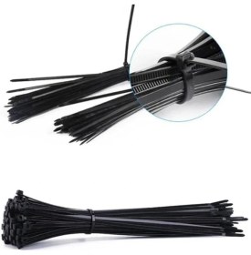 Resim Numerouno Siyah Kablo Bağı Plastik Cırt Kelepçe 7,2X450 mm 100 Adet 