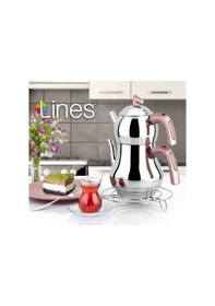 Resim Lines Şahmeran Orta Boy Soft Kulp Çelik Çaydanlık - Rose Rose Gold 