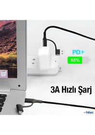 Resim Schitec 4in1 Type-c Usb Lightning Type-c Çıkışlı Şarj Kablosu 