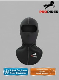 Resim Motosiklet Polar Balaklava Likralı Kar Maskesi Kayak Ve Sporcu İçin Termal Yüz Maskesi Siyah 