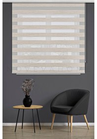 Resim Zebra Stor Perde 02 Bej Mutfak Çocuk Odası Ofis Balkon Salon Perdesi Güneşlik Perde Plaseco Bej 