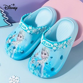 Resim Disney Prenses Elsa Kızlar İçin Yumuşak Tabanlı ve Bandana Detaylı Yazlık Bahçe Terlikleri, Plaj Sandaletleri, Çocuklar için Uygun, Paskalya, Sevgililer Günü, Doğum Günleri veya Özel Anılar İçin 