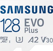 Resim EVO Plus 128GB Hafıza Kartı 130 MB/s Micro SDHC SD Adaptör Samsung