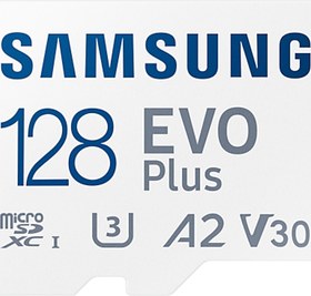 Resim EVO Plus 128GB Hafıza Kartı 130 MB/s Micro SDHC SD Adaptör 