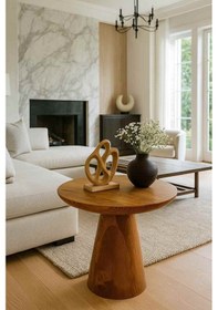 Resim Nord Meşe Renk Doğal Ahşap Orta Sehpa Meşe 