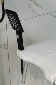 Resim Prima Nova Apollo Duşlu Banyo Taburesi-Beyaz 