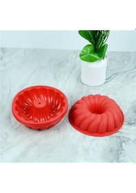 Resim Penguen 4'Lü Kırmızı Silikon Kek Kalıbı 1616 