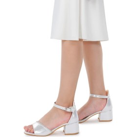 Resim Kiko Kids Elos Günlük Kız Çocuk 4 Cm Topuklu Sandalet Ayakkabı Altın 