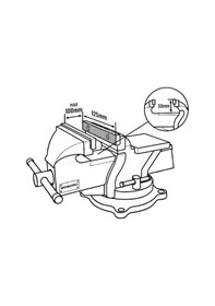 Resim Workpro Wp233006 125mm 360 Döner Tabanlı Örslü Profesyonel Tezgâh Mengene 