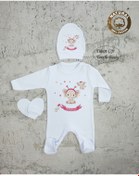 Resim yzc home size dair... K1014 Isimli Kız Bebek Tulum Şapka Eldiven 