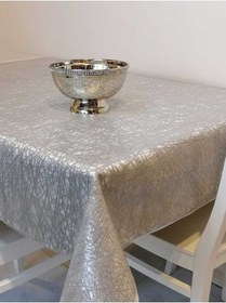 Resim Gri Ithal Pvc Muşamba - Desenli Silinebilir Masa Örtüsü 18ihtl40 140 X 160 
