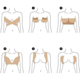 Resim Göğüs Dikleştirme Ve Şekillendirici Bant Çok Renkli 