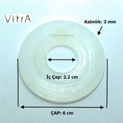 Resim Vitra Gömme Rezervuar İç Takım Boşaltma Grubu Contası 2.2x6.1 Cm Vitra