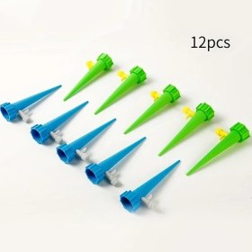 Resim Gateesat 12 Adet Otomatik Bitki Sulama Aparatı, Ayarlanabilir Sulama Başlığı, Yavaş Salım Vanalı 