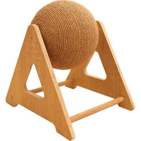 Resim Hangfox Kedi Tırmalama Topu - Hemp Lif Sarılı, Döner Tasarım, Tırnak Taşlama Ve Egzersiz Oyuncak, Kompakt Boyut 