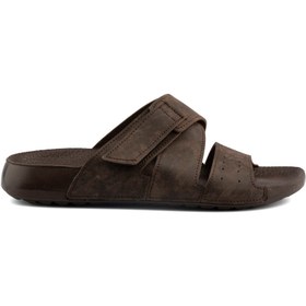 Resim Roy Jones Prag Slide Luxury Önü Çapraz Rahat Yumuşak Taban Cırtlı Ayarlanabilir Trend Stil Erkek Terlik 