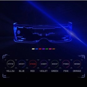 Resim Kapin Renk Ayarlanabilir Led Işıklı Gözlük 