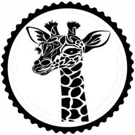 Resim Genel Markalar Sevimli Zürafa Tasarım Sticker 40 x 40 cm 