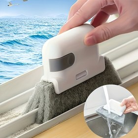 Resim 1 Adet Kapı & Pencere Ray Temizleme Fırçası - Dar Aralıklar İçin Elde Tutulan Yarıçık Fırça, Ergonomik Saplı Yeniden Kullanılabilir Plastik Oluk Temizleyici, Çizik Bırakmayan Mutfak Tezgahı ve Cihaz Fırçası, Banyo, Yatak Odası, Oturma Odası Temizlik Malzemeleri için Kompakt Tasarım, Sağlam Yapı, Ev Temizliği Araçları 