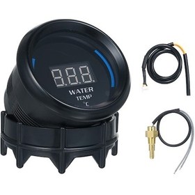 Resim Araçlar İçin 52mm Sıcaklık Göstergesi, Lcd Ekran, Alarm Özelliği, Sayısal Su Sicaklığı Ölçer, Siyah, 12v, Bg007 