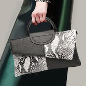 Resim Avrupa ve Amerika Kadınları için Timsah Desenli Clutch Çanta, Zarif Akşam El Çantası, Kadınlar için Omuz Çantası. 