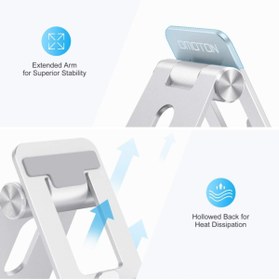 Resim Hobimtek Ht-50 Alüminyum Telefon Standı Tutucu Aşağı Yukarı Hareketli Gri 