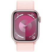 Resim Apple Watch Series 9 GPS + Cellular 41mm Pembe Alüminyum Kasa ve Uçuk Pembe Spor Loop Kordon Akıllı Saat (Apple Türkiye Garantili) 