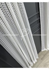 Resim Fon Perde Palavan Desen Fileli Perde Vizon 