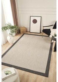 Resim Sisalux 3088 Gri Antrasit Sisal Dokuma Jüt Kilim Hav Toz Vermez Salon Mutfak Oturma Odası Halısı Gri - Antrasit 