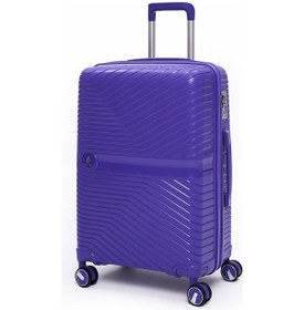 Resim Elatae Exclusive Pro Polipropilen Kırılmaz 2'li Valiz Seti Orta Boy - Kabin Boy Mor 5239 Mor 