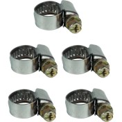 Resim Storemax Kelepçe Seti 5 Parça (Kompresör Aksesuarı, Basınçlı Hava Hortumları Için Hortum Kelepçeleri, Ø 8 - 12 mm Arası, 5 Adet Kelepçe) - 4139670 