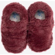 Resim Furry Furry Bordo Kürk Barefoot Patik-bordo Kürk 