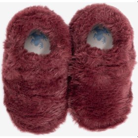 Resim Furry Furry Bordo Kürk Barefoot Patik-bordo Kürk 