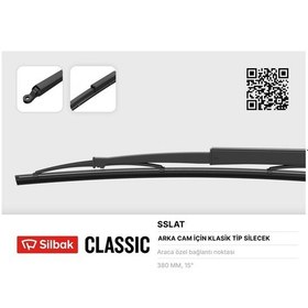 Resim Sılbak Sslat Sılecek Supurgesı 385mm Arka Cam Sılme Sıstemı Kartal Slx 