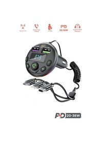 Resim G14 36w Pd Şarj Özellikli Dijital Göstergeli Bluetooth Fm Transmitter 